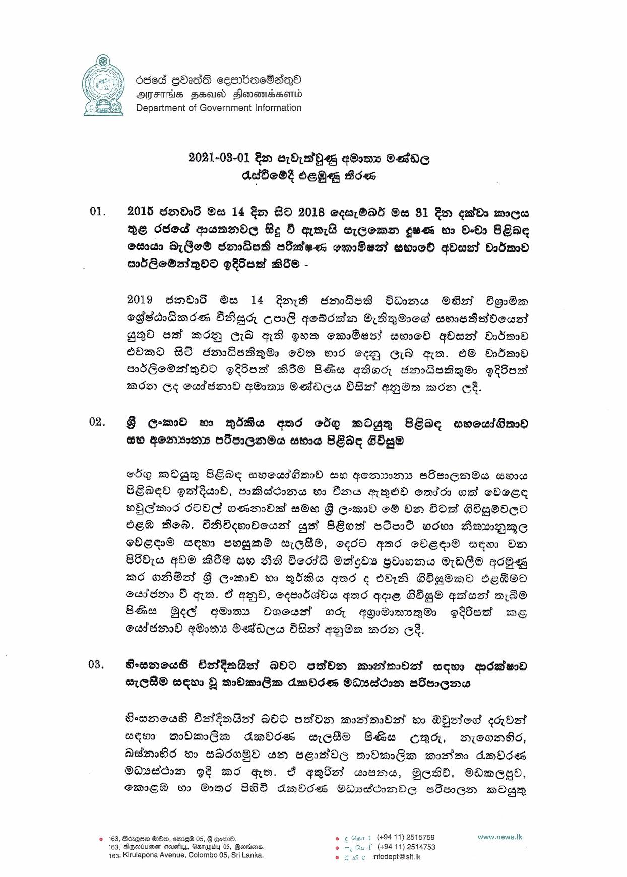 Cabinet Decision on 01.03.2021 page 001