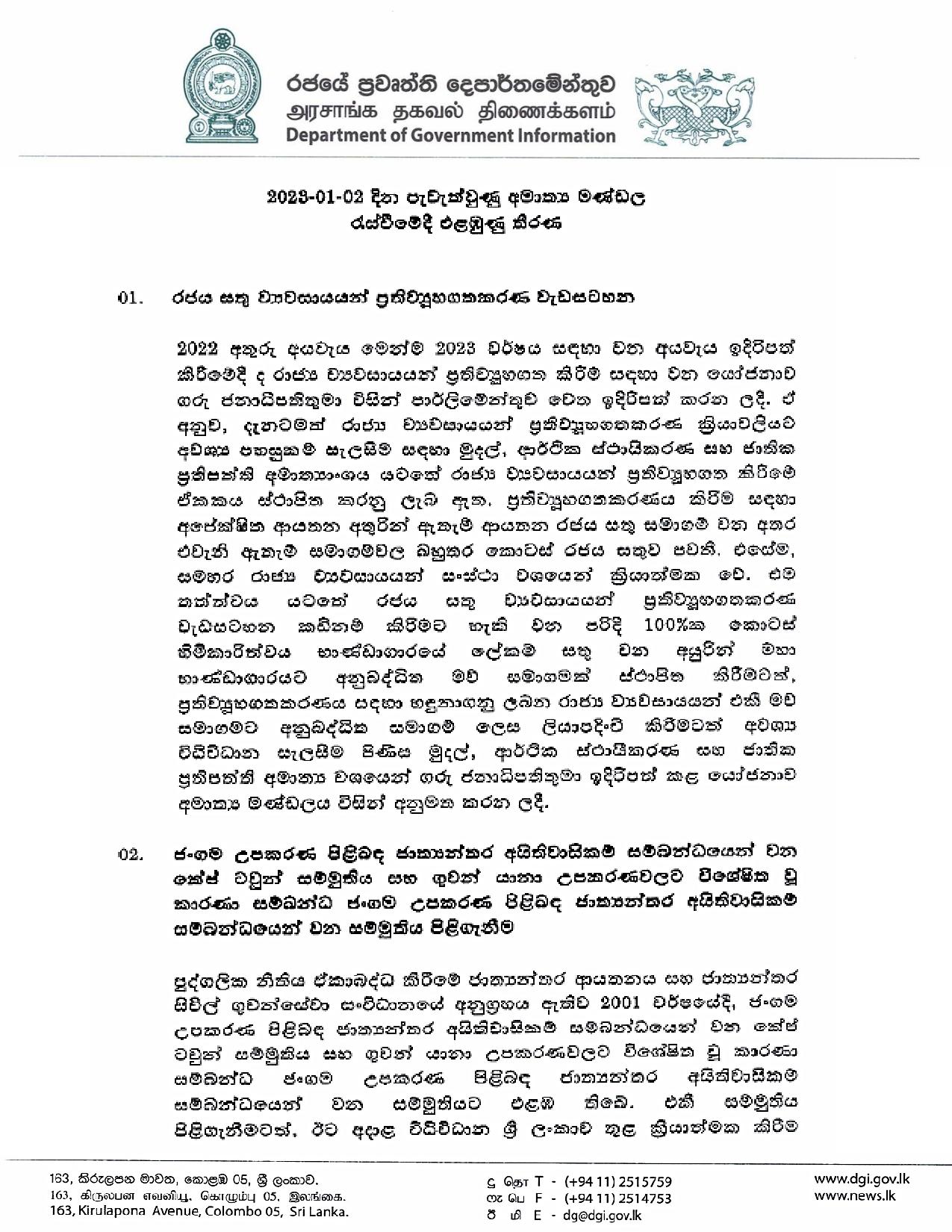 Cabinet Decision on 02.01.2023 page 001