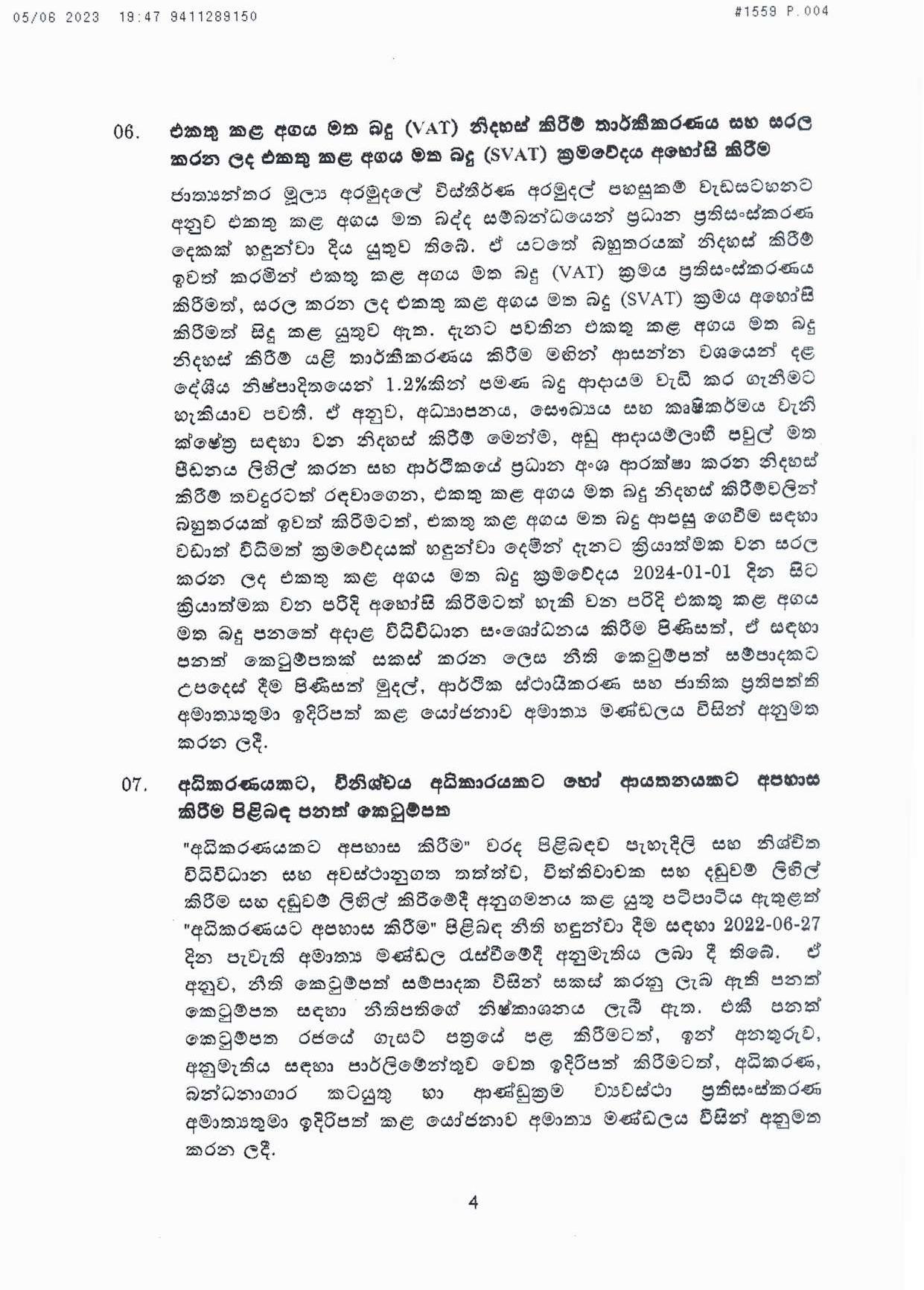 Cabinet Decisions on 05.06.2023 page 004